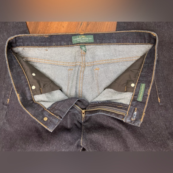 Lauren Ralph Lauren Classic Straight Jeans Size 14 P Dark Wash Preppy School EUC - Picture 12 of 16